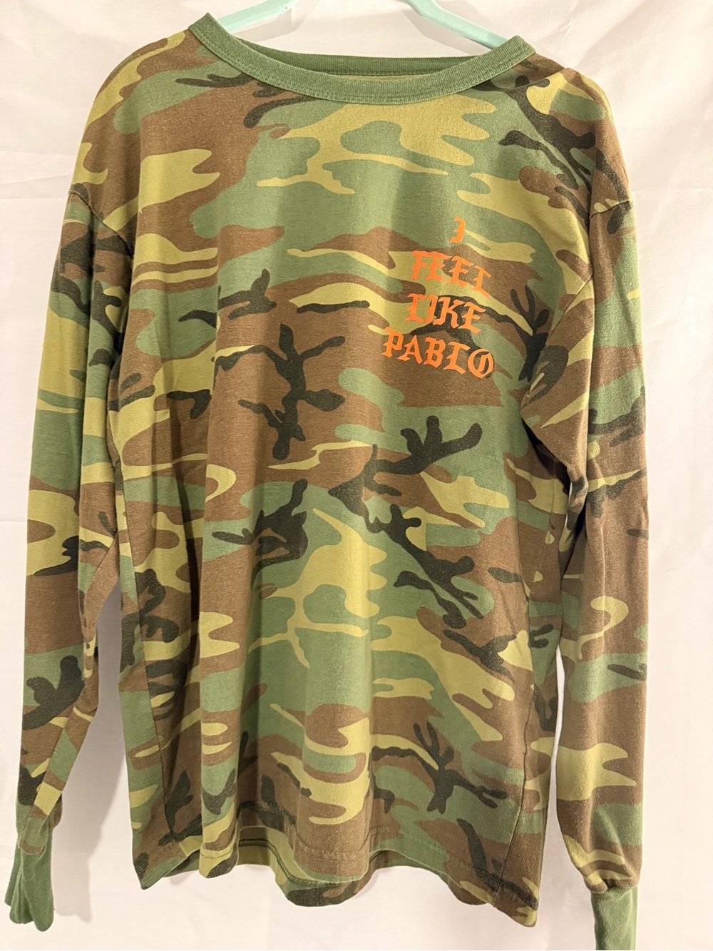 Kanye West "I Feel Like Pablo" Camo Long Sleeve Shirt - Rothco Blank